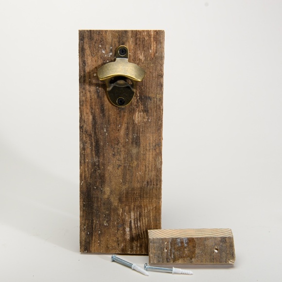 Rustic Brown Wall-Mounted Bottle Opener - Picture 2 of 6